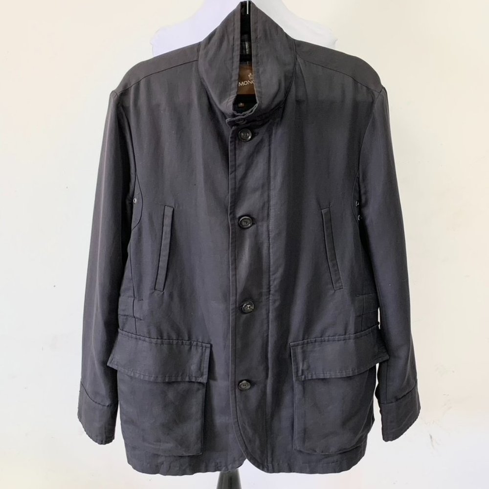 Moncler Men's Gray Zip Up Utility Jacket Size 5 / XL